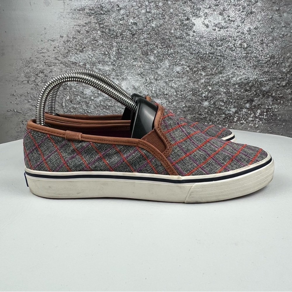 527 Keds Double Decker Windowpane Slip-On Shoes - ladies 8.5